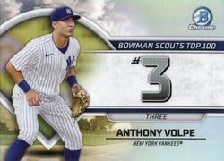 2023 Bowman Bowman Scouts Top 100 Anthony Volpe #BTP-3 card