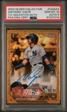 2023 Topps Gilded Collection Gold Etch Autographs Anthony Volpe #CGA-AV card