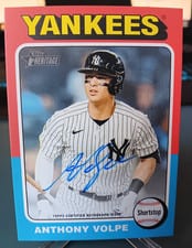 2024 Topps Heritage Real One Autograph Anthony Volpe #ROA-AV card