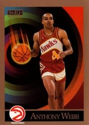 1990-91 SkyBox Base Set Anthony Webb #10 card