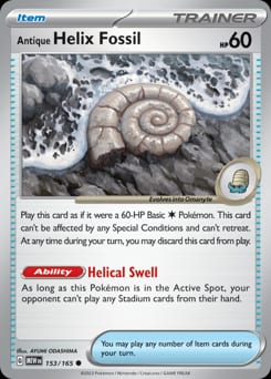151 Antique Helix Fossil #153 card