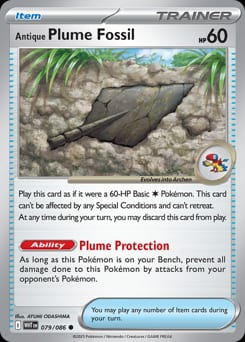 White Flare Antique Plume Fossil #79 card