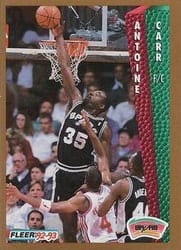 1992-93 Fleer Base Set Antoine Carr #202 card