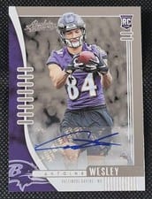 2019 Panini Absolute Antoine Wesley Orange Mosaic Autograph #143 card