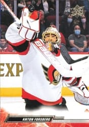 2022-23 Upper Deck Base Set Anton Forsberg #128 card