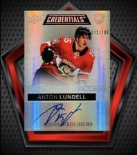 2021-22 Upper Deck Credentials Debut Ticket Access Autograph Anton Lundell #DTAA-AL card