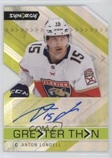 2022-23 Upper Deck Synergy Greater Than Signatures Anton Lundell #GT-AL card