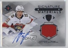 2023-24 Upper Deck Ultimate Collection Signature Materials Jersey Anton Lundell #UMS-AL card