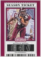2019 Panini Contenders Draft Picks Antonio Brown #9 card