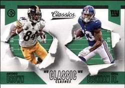 2018 Panini Classics Classic Clashes Antonio Brown / Odell Beckham Jr #7 card