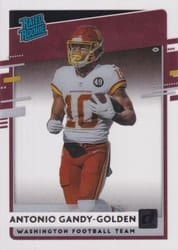 2020 Panini Chronicles Clearly Donruss Rated Rookies Antonio Gandy-Golden #RR-AGG card