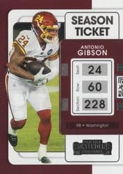 2021 Panini Contenders Base Set Antonio Gibson #99 card