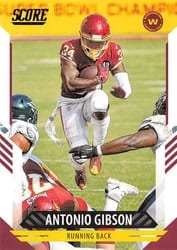 2021 Score Base Set Antonio Gibson #80 card