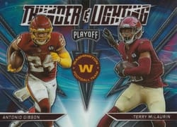 2021 Panini Playoff Thunder & Lightning Antonio Gibson / Terry McLaurin #TL-3 card