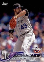 2018 Topps Opening Day Base Set Antonio Senzatela #43 card