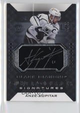 2021-22 Upper Deck Black Diamond Silver on Black Signatures Anze Kopitar #SB-AK card