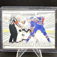2024-25 Upper Deck Credentials Frozen Fight Anze Kopitar/Leon Draisaitl #FF-KD card