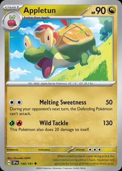 Surging Sparks Appletun #140 card