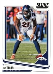 2018 Score Base Set Aqib Talib #100 card