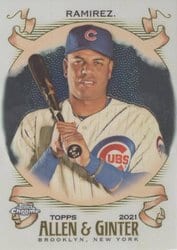 2021 Topps Allen & Ginter Chrome Base Set Aramis Ramirez #168 card
