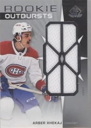 2022-23 SP Game Used Rookie Outbursts Jersey Arber Xhekaj #RO-AX card