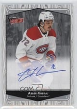 Arber Xhekaj 2022-23 Upper Deck Ultimate Collection 1999-00 Ultimate Victory Retro Autographs card