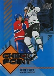 2024-25 Upper Deck Checkpoint Arber Xhekaj #CP-16 card