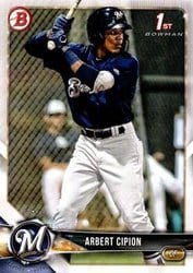 2018 Bowman Draft Base Set Arbert Cipion #BD-19 card