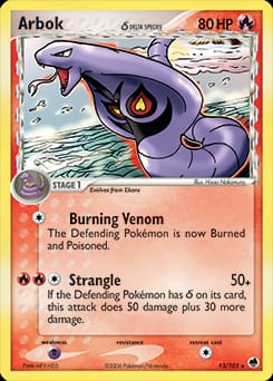 2006 Dragon Frontiers Arbok δ #13 card