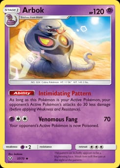 Shining Legends Arbok #37 card