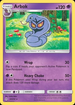 2019 Unbroken Bonds Arbok #63 card