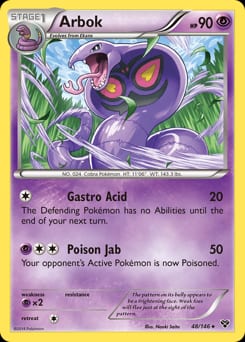 XY Arbok #48 card