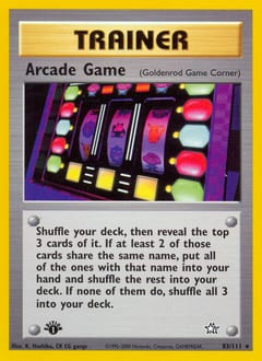 Neo Genesis Arcade Game #83 card