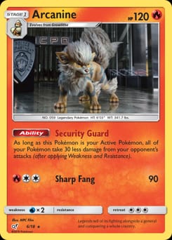 2019 Detective Pikachu Arcanine #6 card