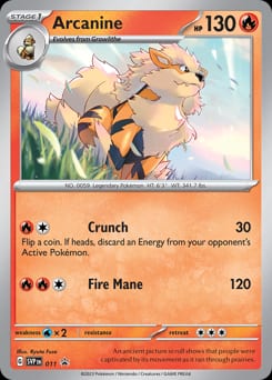 2023 Scarlet & Violet Black Star Promos Arcanine #11 card