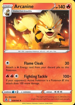 Silver Tempest Arcanine #20 card