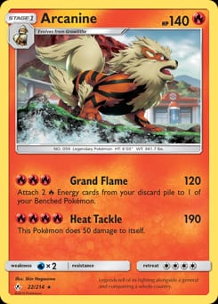 2019 Unbroken Bonds Arcanine #22 card