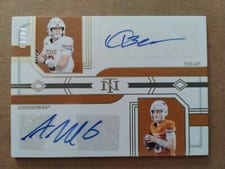Arch Manning / Quinn Ewers 2024 Panini National Treasures Collegiate Dual Signature card