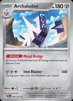 Prismatic Evolutions Archaludon #70 card