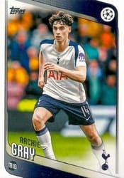 2025-26 Topps UEFA Club Competitions Base Set Archie Gray #165 card