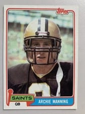 1981 Topps Archie Manning #158 card