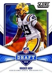 2018 Score NFL Draft Arden Key #9 card