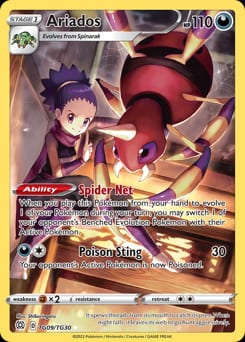 Brilliant Stars Trainer Gallery Ariados #TG09 card