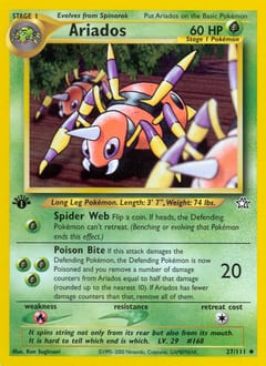 Neo Genesis Ariados #27 card