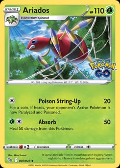2022 Pokémon GO Ariados #7 card