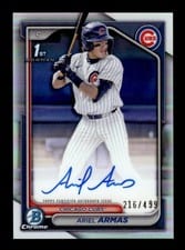 2024 Bowman Draft Chrome Prospect Autographs Ariel Armas #CPA-AA card