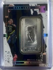 2025 Panini Impeccable WNBA Silver WNBA Logo Metal Bars Arike Ogunbowale #9 card