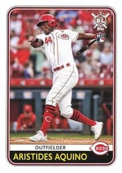 2020 Topps Big League Base Set Aristides Aquino #107 card