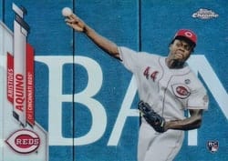 2020 Topps Chrome Base Set Aristides Aquino #111b card