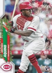 2020 Topps Holiday Base Set Aristides Aquino #HW98b card